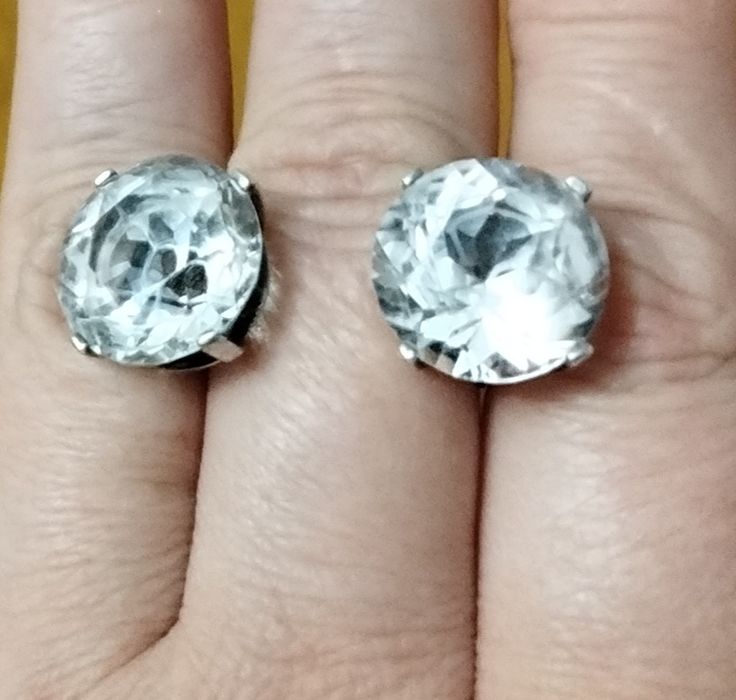 Сережки з горним кришталем,срібні.