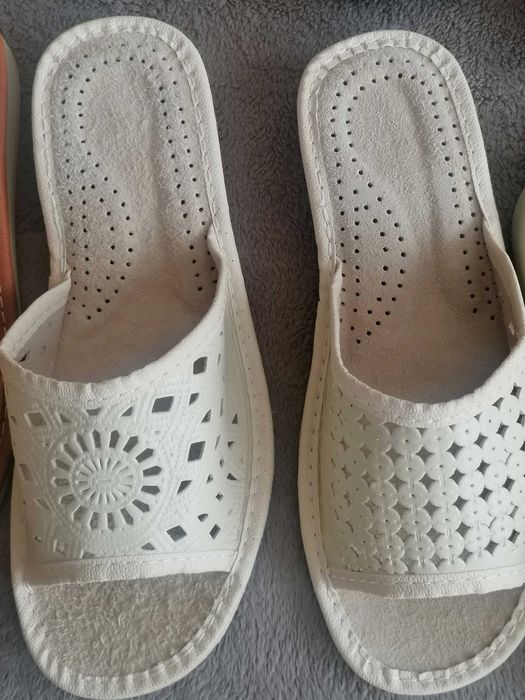 Pantofle damskie 36 góralskie 37 kapcie skóra