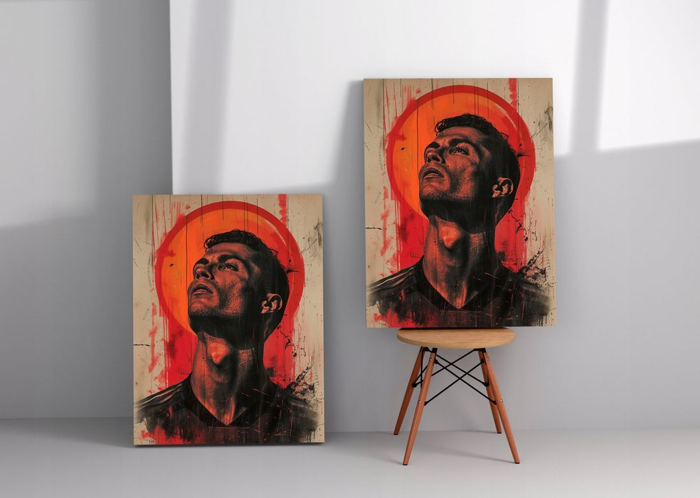 Obraz na płótnie Cristiano Ronaldo CR7 75x100 cm - nowoczesny styl