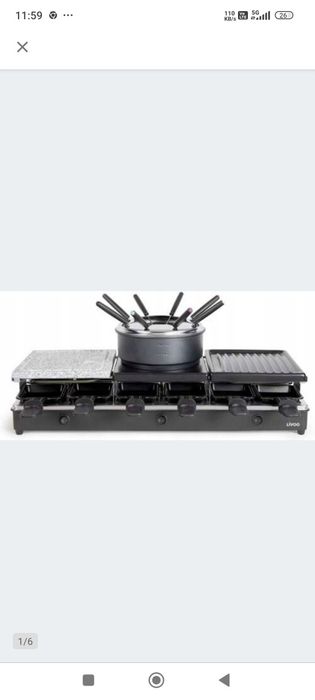 Zestaw do fondue i raclette nowy livoo