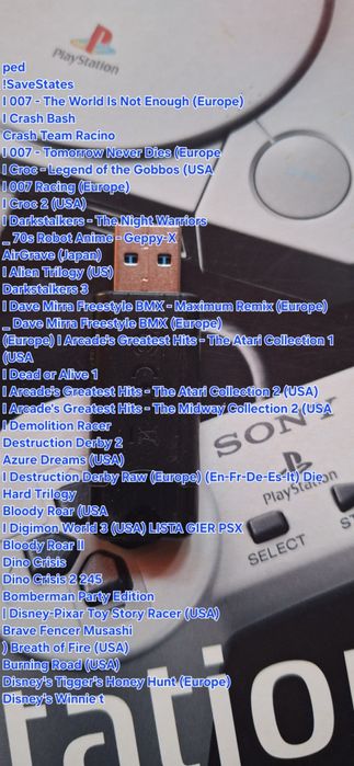 Zestaw do PlayStation Classic Mini kabel OTG hosta Pendrive 128Gb verb
