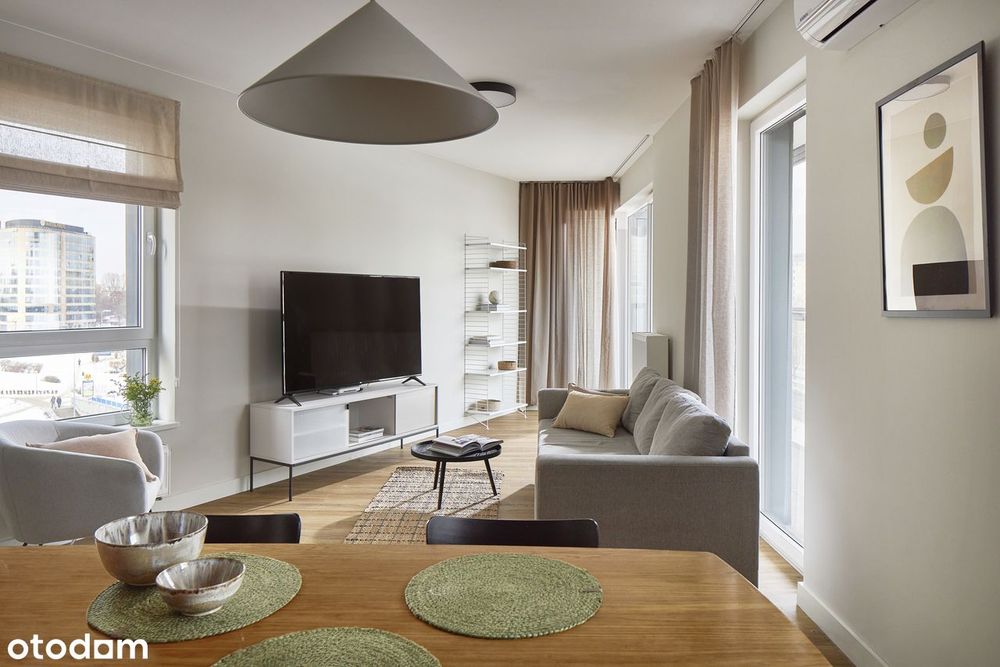 Duże mieszkanie 3 pokoje| klimatyzacja| metro Wilanowska| pet friendly