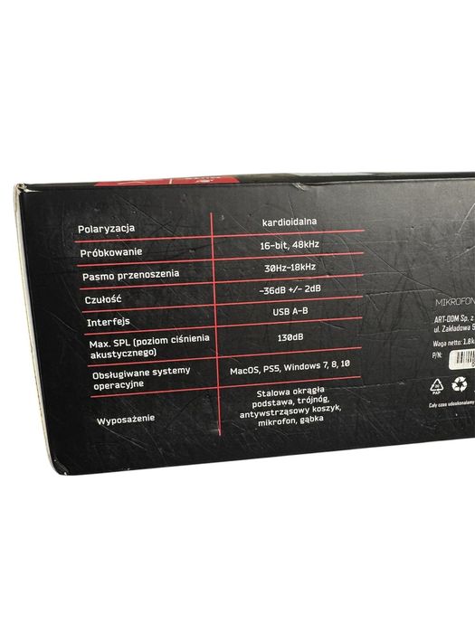 Mikrofon gamingowy MAD DOG GMC501