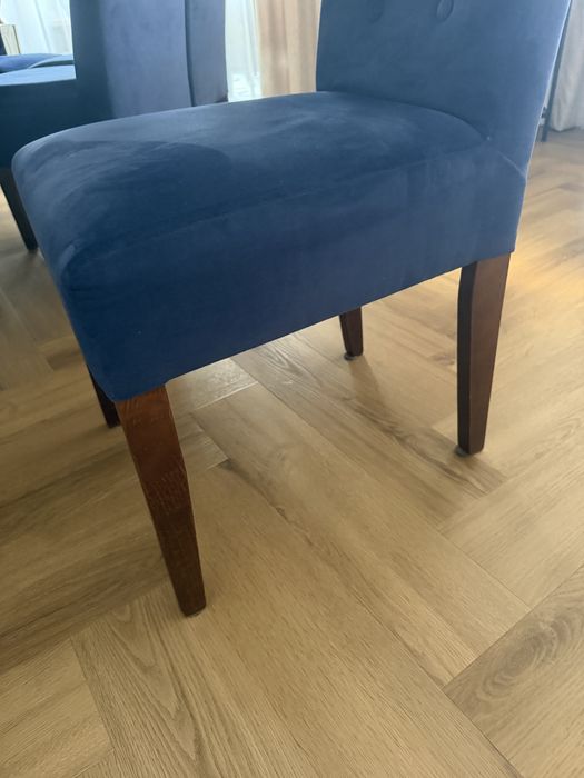 Komplet 6 krzesel welurowych glamour