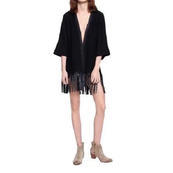 Casaco de senhora em pele de camurça