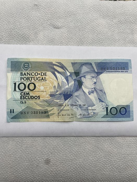 Seis Notas Portuguesas de Cem Escudos