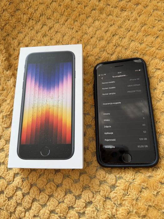 iPhone SE 2022 5G (3 gen.) 128GB - Aktywowany w Czerwcu 2026! 100% Kondycji baterii!
