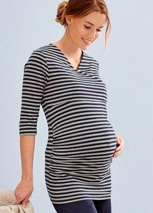 Домашній костюм піжама для вагітних бавовна штани смугастий топ tchibo