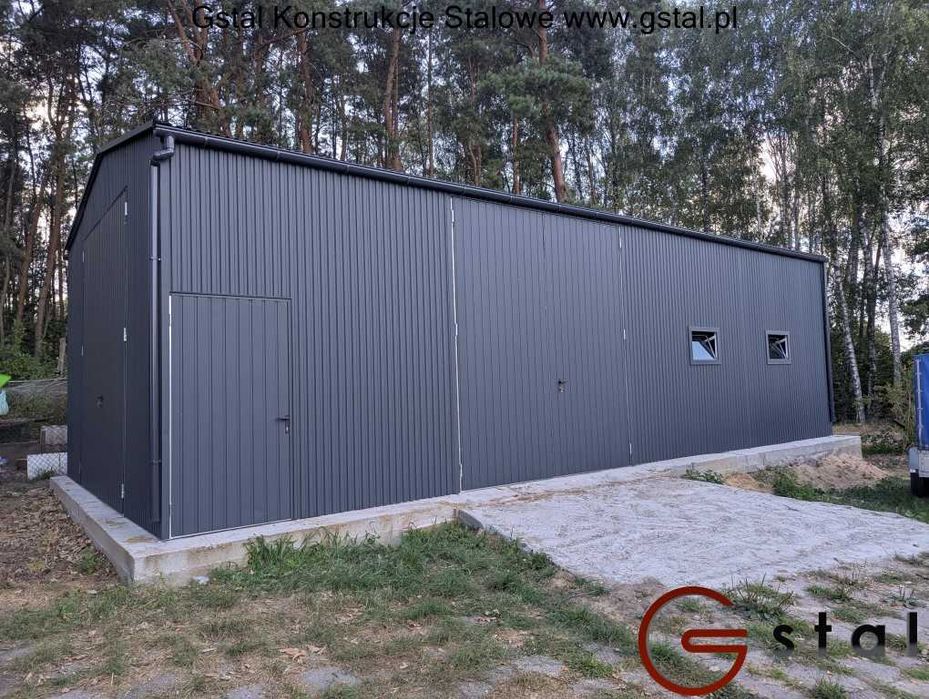 hala wiata garaż 12x6x3,5 antracyt 7016