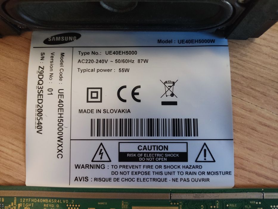 Conjunto peças TV Led Samsung UE40EH5000 40" polegadas - ou à peça