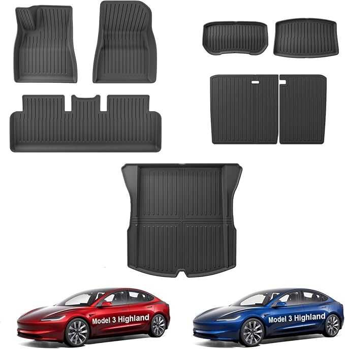 Dywaniki Tesla Model 3 Highland 2024-2026 8 elementów