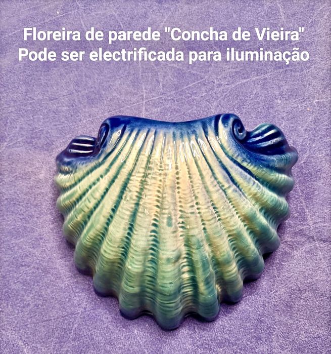 4 floreiras/candeeiros vieiras de parede