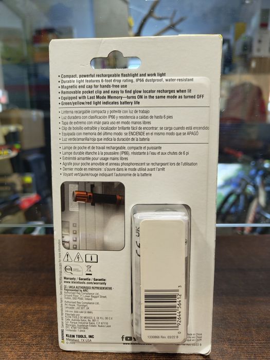 Klein Tools 56412 Latarka LED z akumulatorem i światłem roboczym