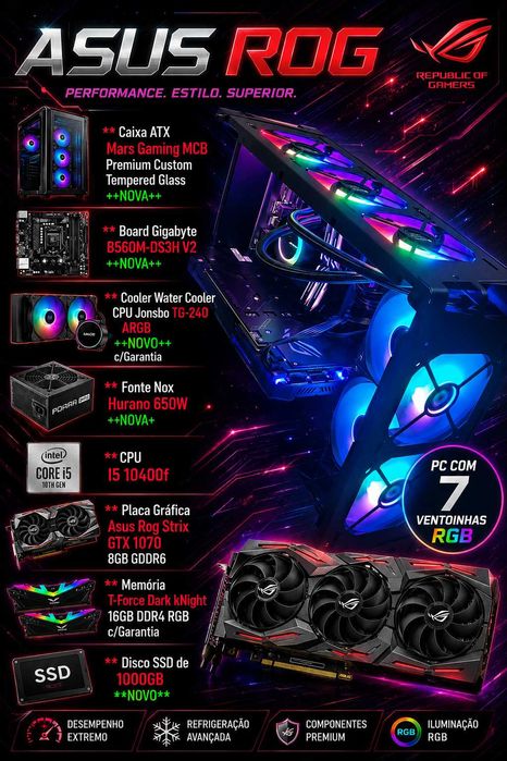 PC Gamer Pro RGB Asus Rog Strix