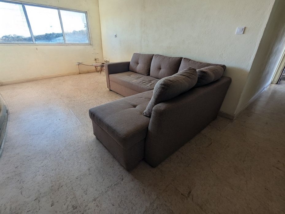 Sofá  cama 3 lugares castanho