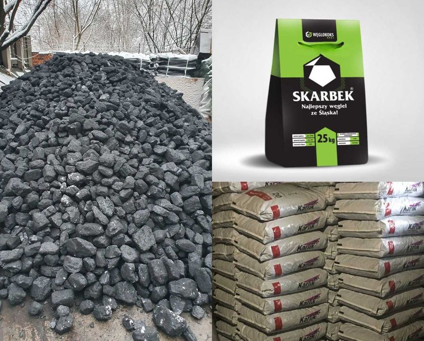 Polski węgiel r.rodzaje - Groszek - Miał- orzech - kostka TANIO