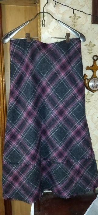 Теплая юбка Laura Ashley, Per una, шерсть, клетка.