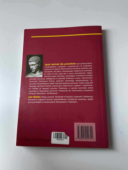 Książka Język Łaciński dla prawników - Jan Rezler
