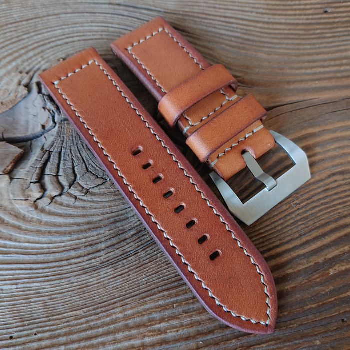 Pasek do zegarka 26 mm handmade skóra naturalna ręcznie robiony