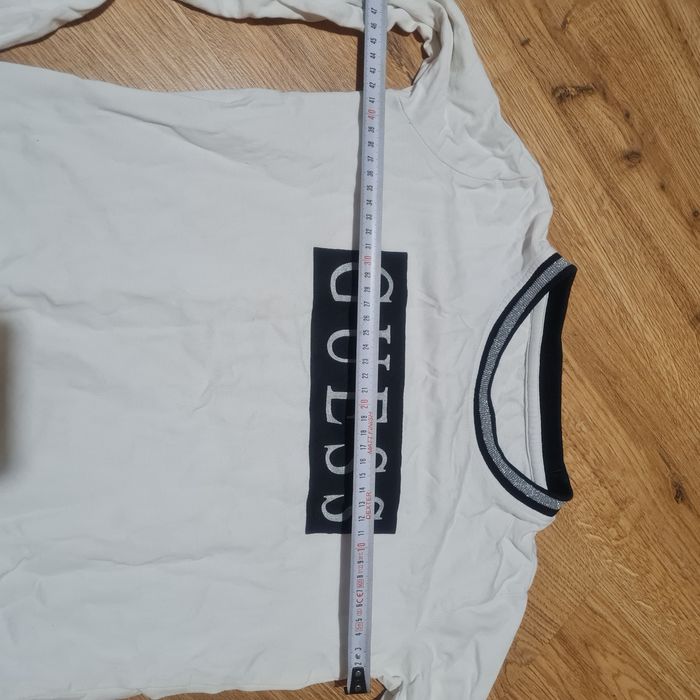 Guess biała bluza z logo brokatowym r. XS wkładana przez głowę jak swe