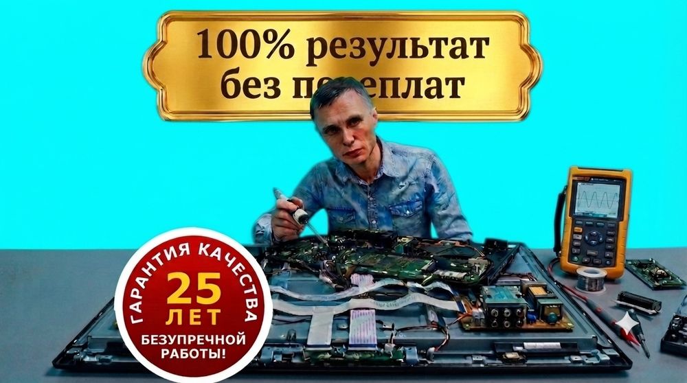Ремонт телевизоров на дому.Гарантия. 100% результат. Ноые дома,ХТЗ, Салтовка, Рогань,Горизонт,Одесская - быстрее.