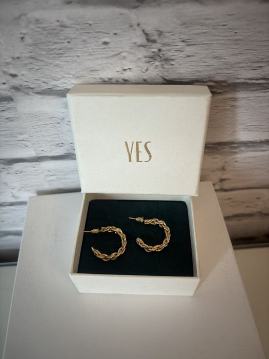 Piękne złote kolczyki kółka kółeczka koła mega vintage bizuteria