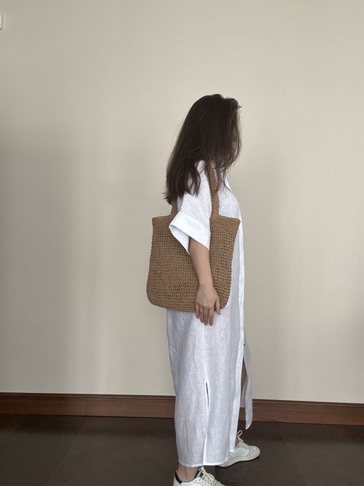 Сумка з рафії ( на підкладці та на блискавці)