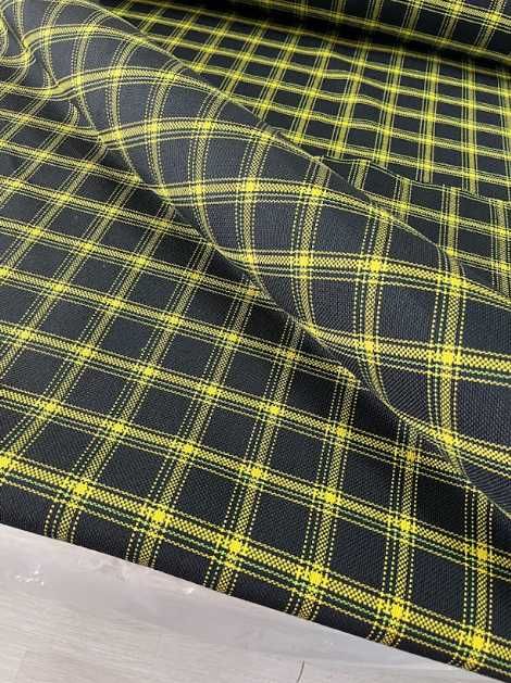 Tecido Tapeçeira Golf GTI MK1 Plaid Amarelo 150x100cm