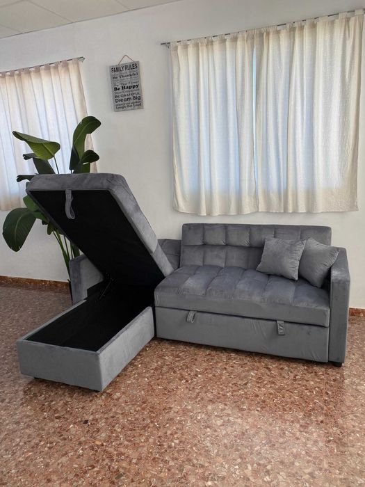 Sofa cama com almazenamento  Paga na ato entrega Envio gratis