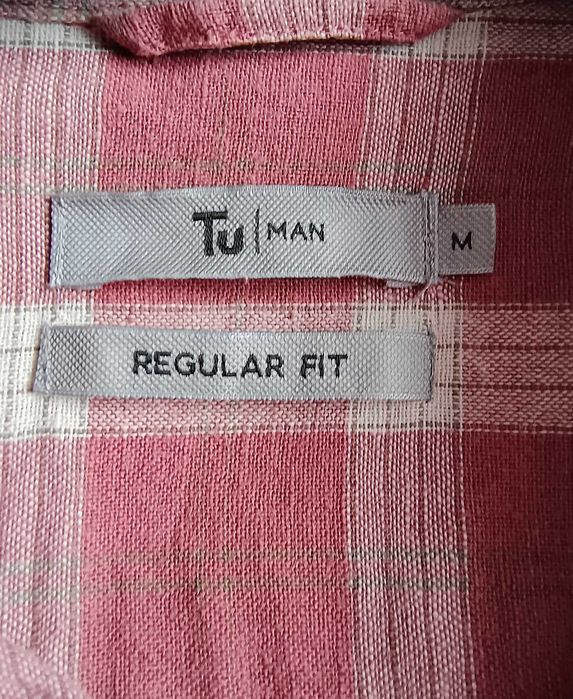 Koszula męska, rozmiar M, 55% len, stan dobry