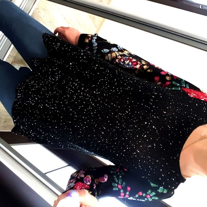 Блузка блуза эксклюзивная нарядная роскошная пайетки черная яркая