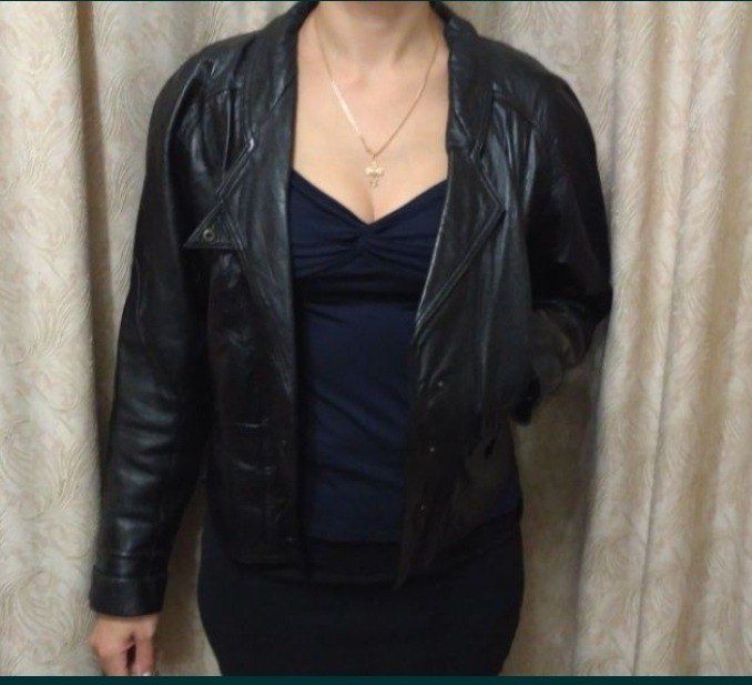 Кожаная женская курточка