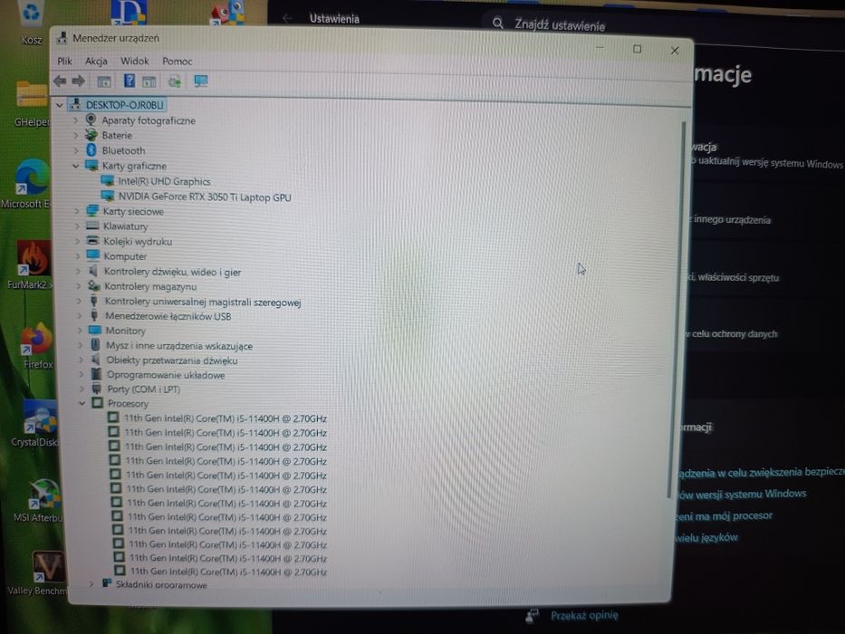 Laptop Asus TUF FX506H i5-11400H ,rtx3050Ti, 16gb