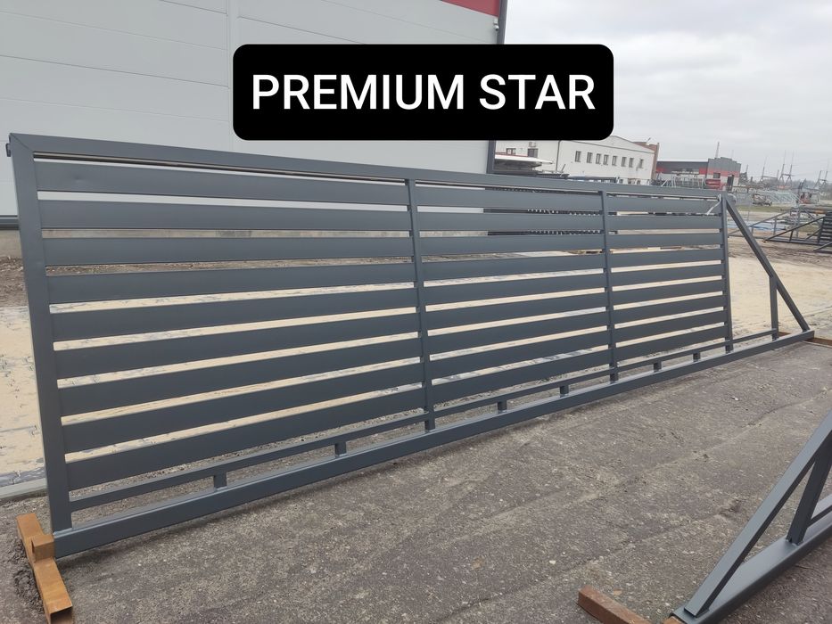 Brama przesuwna palisadowa 4m PREM. STAR, ocynk ogniowy+RAL, inne