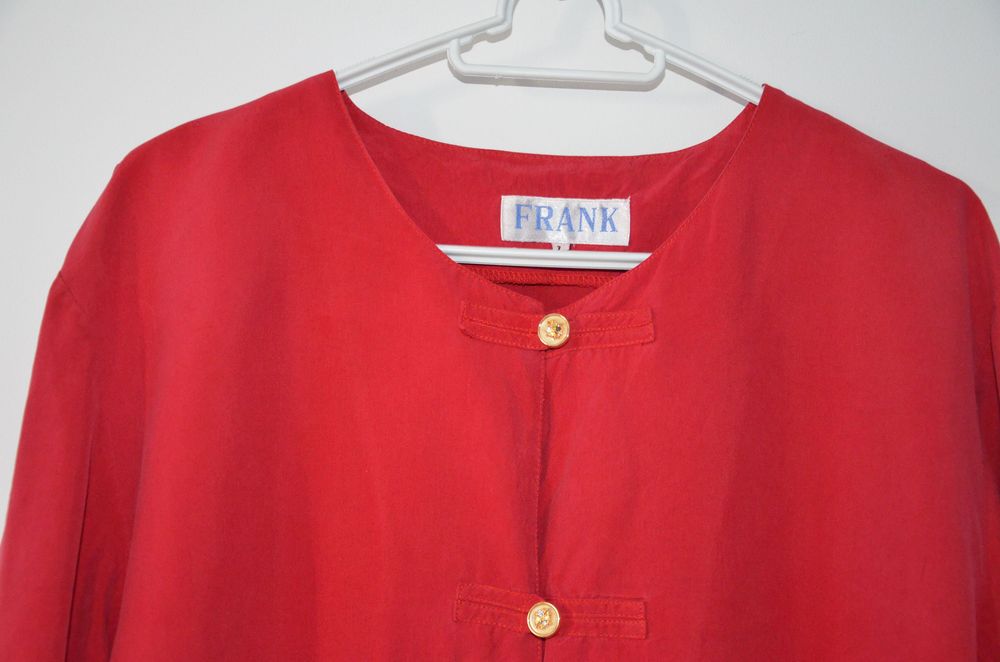 koszula bluzka vintage 100% silk jedwab r. L