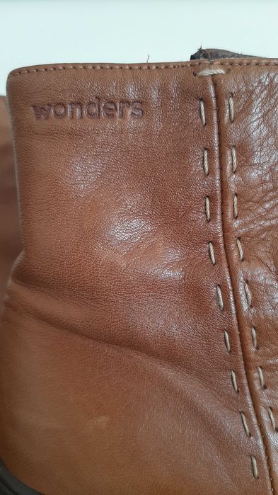 Botas/botins pele castanho mel 36 marca portuguesa WONDERS