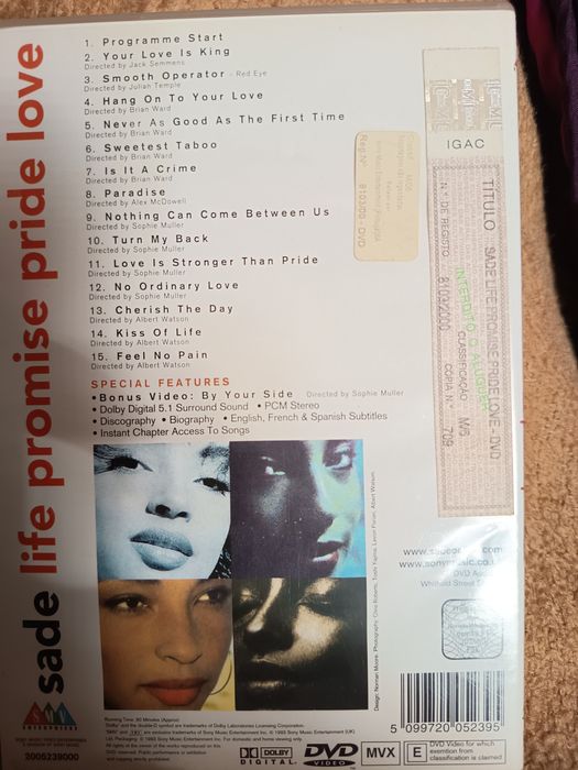 Sade - Life Promise Pride Love DVD