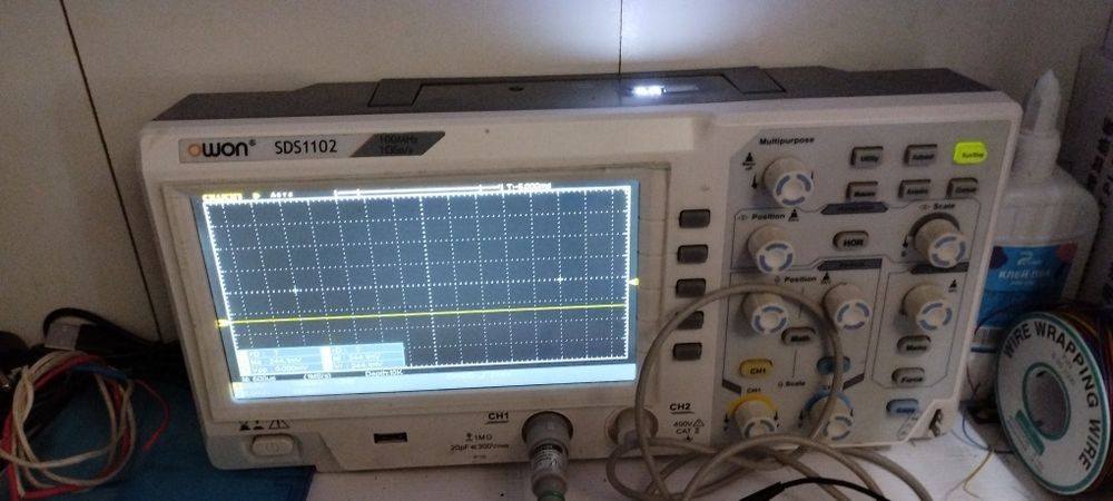 осцилограф портативный, с акб встроенным развязан от 220