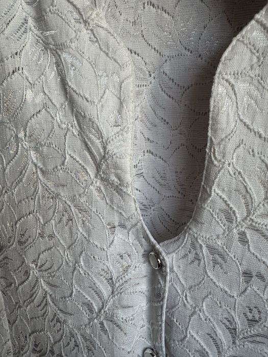 Elegancka biała koszula we wzór XL