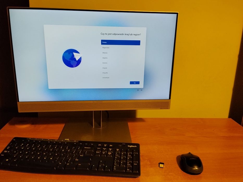 Komputer ZESTAW HP EliteOne 800 G3 All in One i osprzęt Logitch