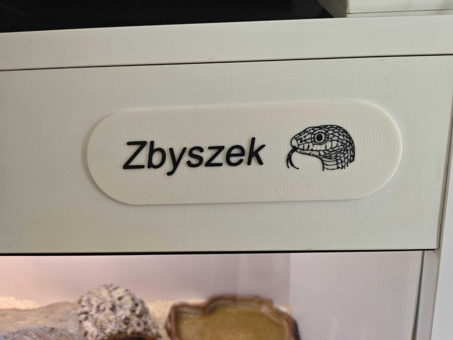 Personalizowana Tabliczka Imienna do Terrarium / Klatki - 3D