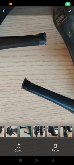 Botki Kiomi 37 skóra naturalna czarne