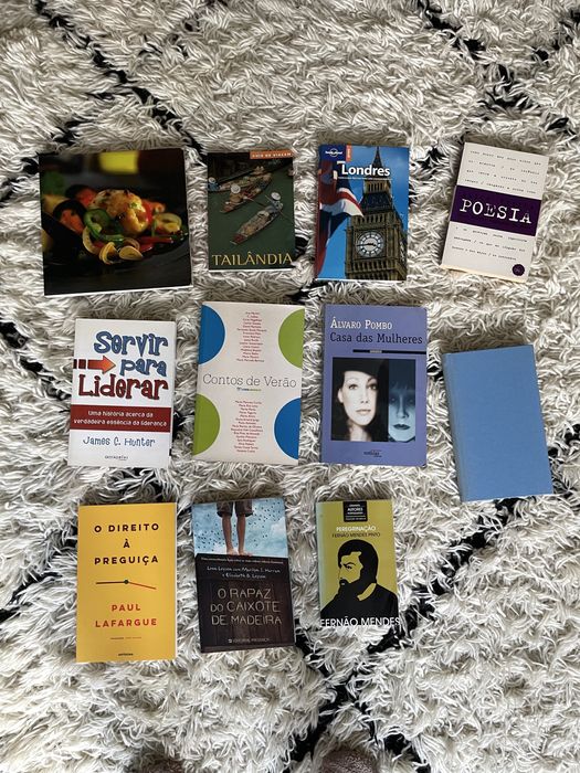 Livros sortidos sobre temas variados