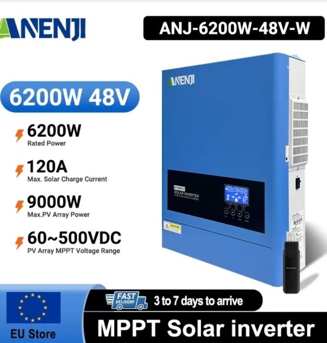 ANENJI 6.2 kW / 48V — потужний гібридний інвертор нового покоління! Модель 2026 року
