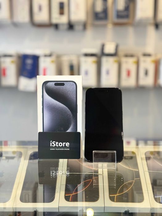iPhone 15 PRO • 256 GB • Black Titanium • 100% bateria • GWARANCJA • raty !!!