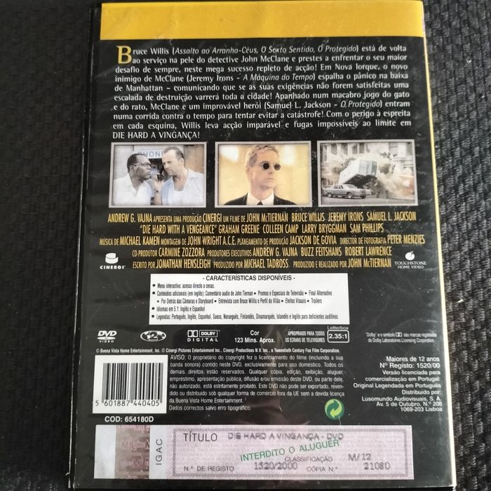 Die Hard - A Vingança edição especial 2 DVDs