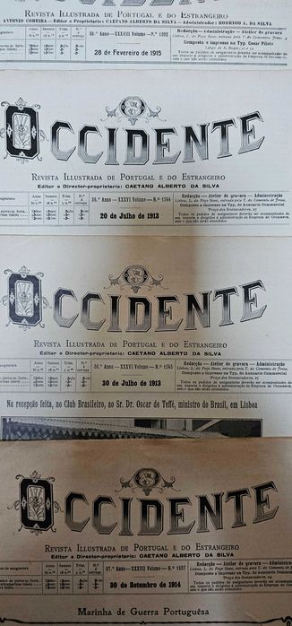 15 revistas 1913 e 1914 - Occidente