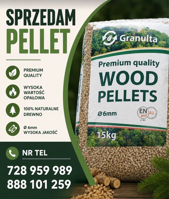 Pellet drzewny A1 DIN Plus