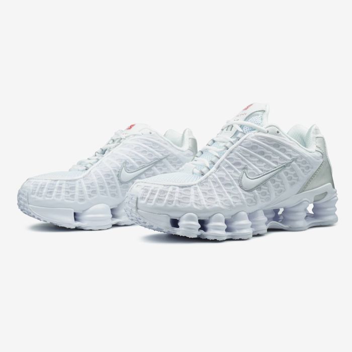 Кросівки Кроссовки Nike Shox TL  White Metallic Білі Белые демісезон 36 37 38 39 40 41 42 43 44 45 розміри