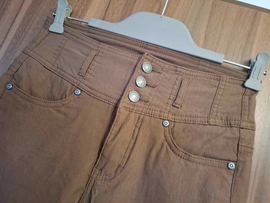 Spodnie damskie XS brąz